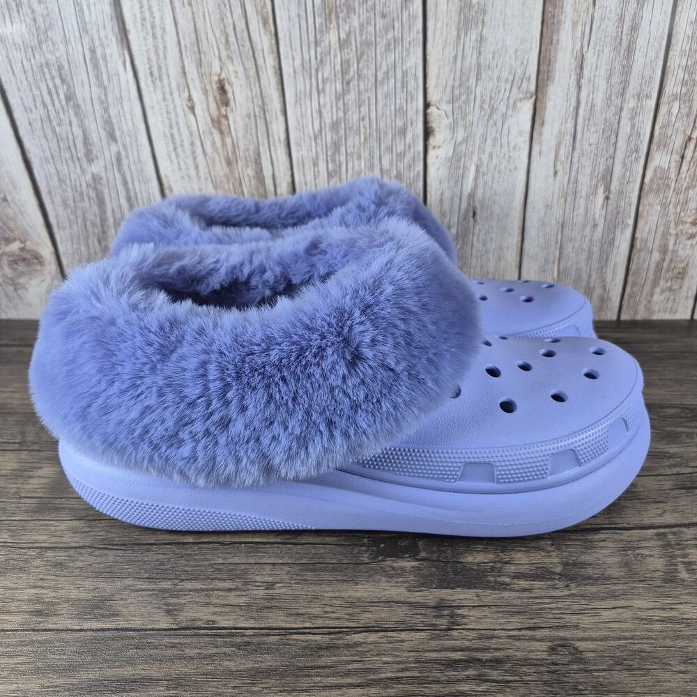 Crocs Furever Crush Clog Platform Faux Fur Lined Lavender MoonJelly Men's 12 W14 - Picture 3 of 9